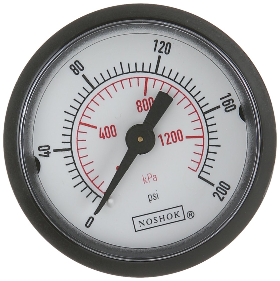 NOSHOK 100 Series ABS Dual Scale Dial Indicating Pressure Gauge with
