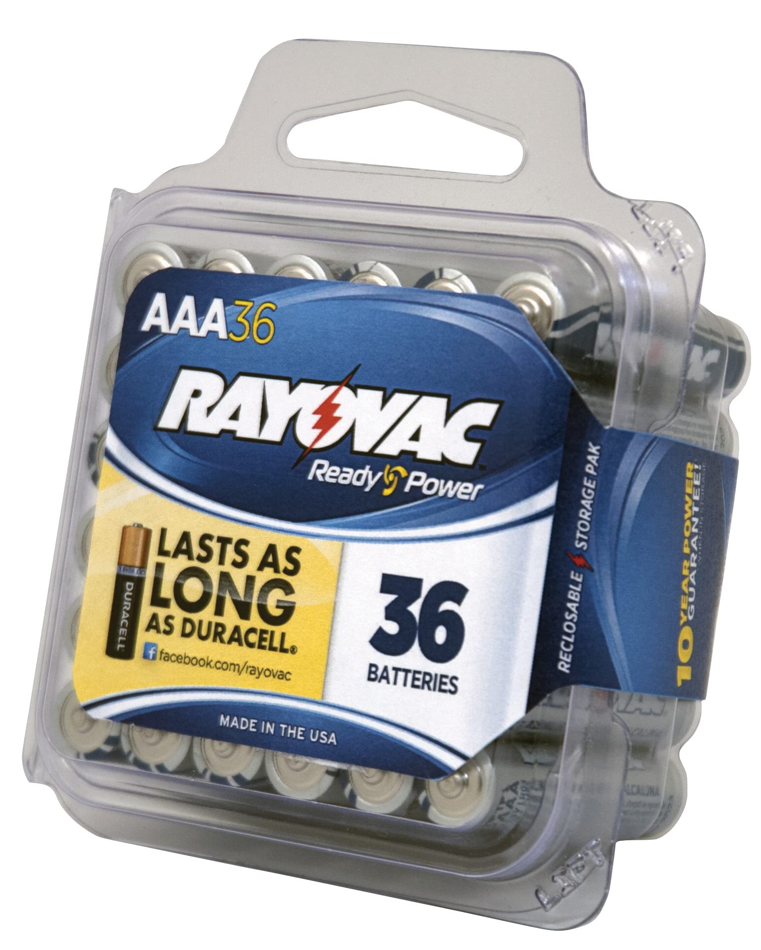 Rayovac 82436PPK Alkaline AAA Batteries, 36/Pack