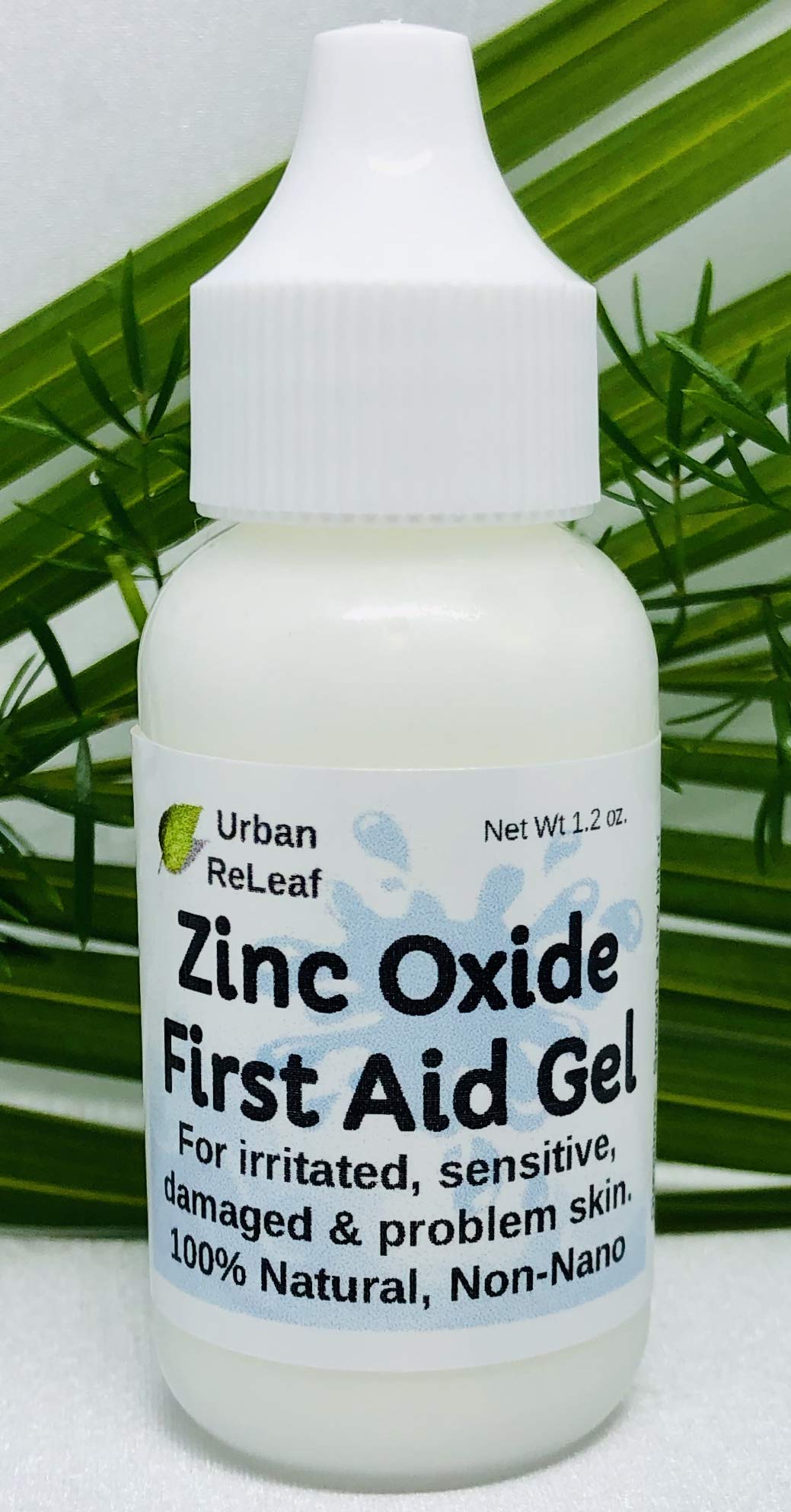 Urban ReLeaf Zinc Oxide First Aid Gel – 100% Natural Healing, Fast Relief for Minor Skin Injuries, Rash, Burns, Irritation, Ouchies. Safe and Gentle for Sensitive Skin! Non-Nano