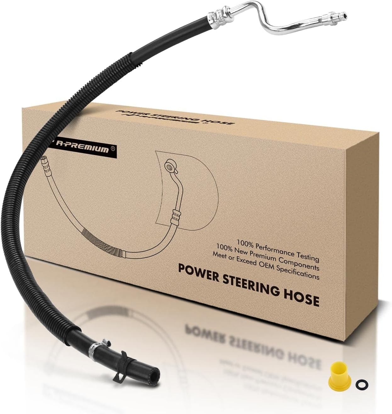 A-Premium Power Steering Return Hose Line Assembly Compatible with Ford F-150 F150 2004-2010 V6 4.2L V8 4.6L 5.4L & Lincoln Mark LT 2006-2008 V8 5.4L, with O-ring, Gear To Cooler