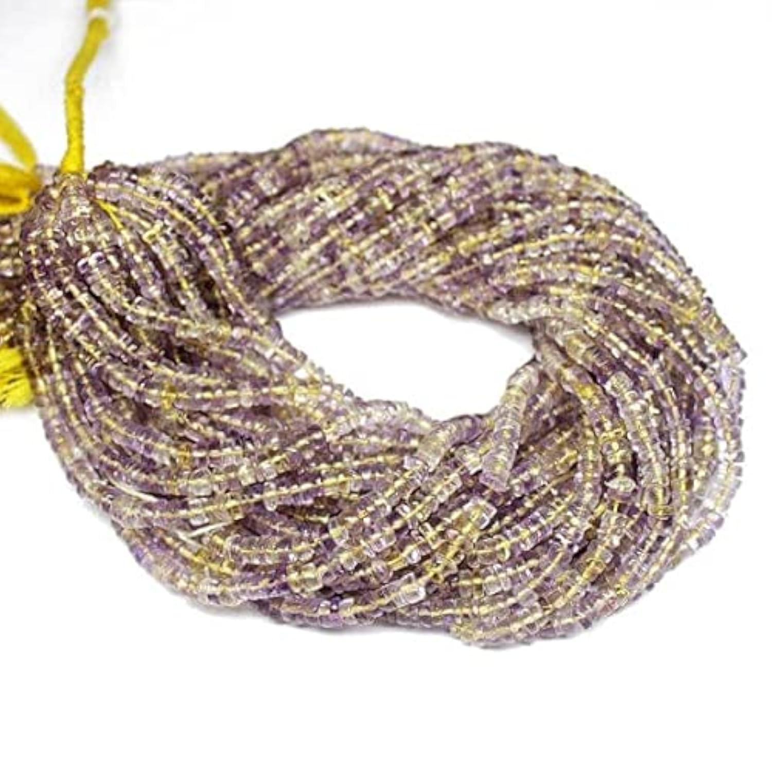 Perles en amétrine naturelle LKBEADS 5mm rondelles lisses pour loisirs créatifs