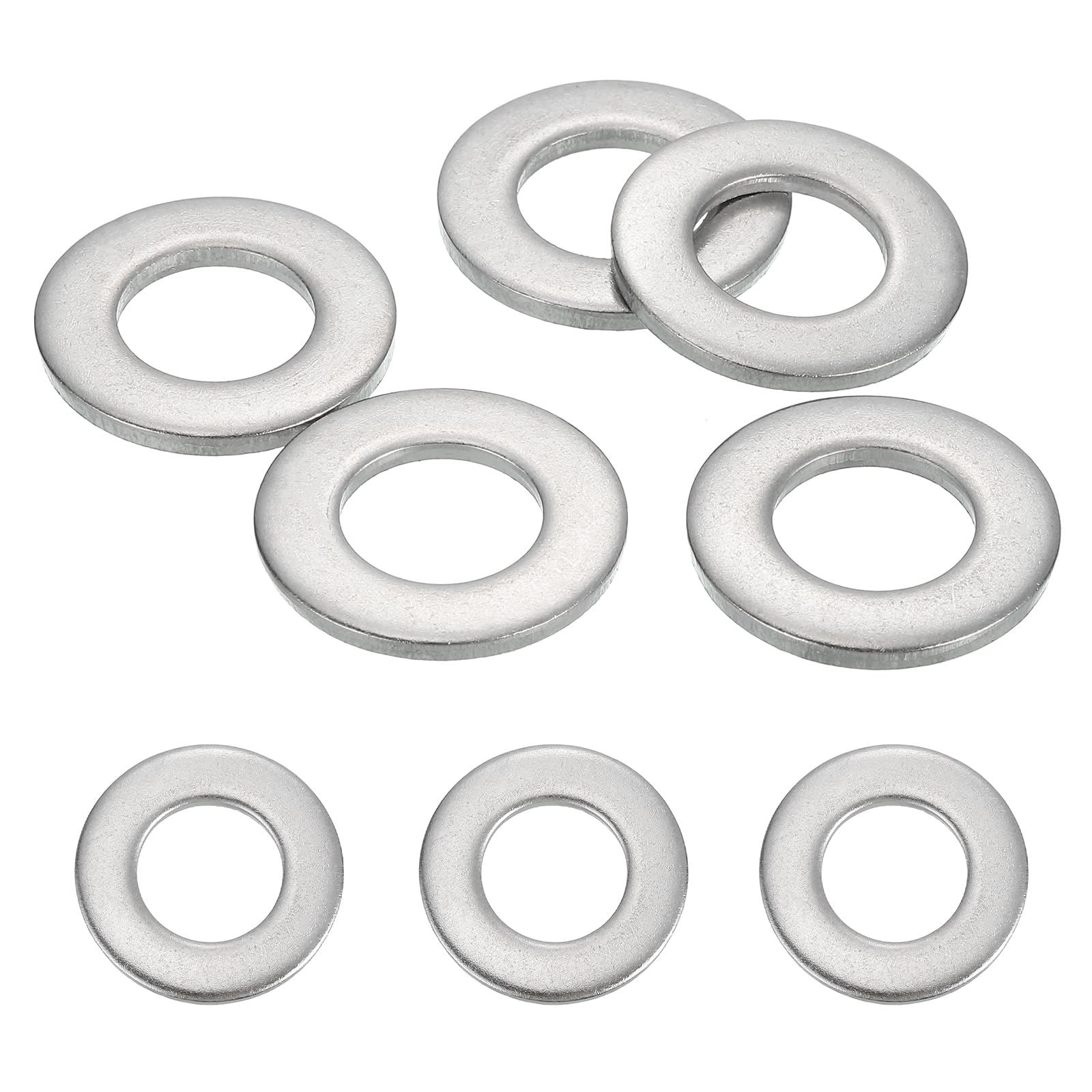 sourcing map 5 Pcs M14 304 Stainless Steel Flat Washers Round Flat Spacers for Screws, Bolts, Plumbing, Automotive, DIY, Electrical Device 15mm ID 28mm OD 2.5mm Thick
