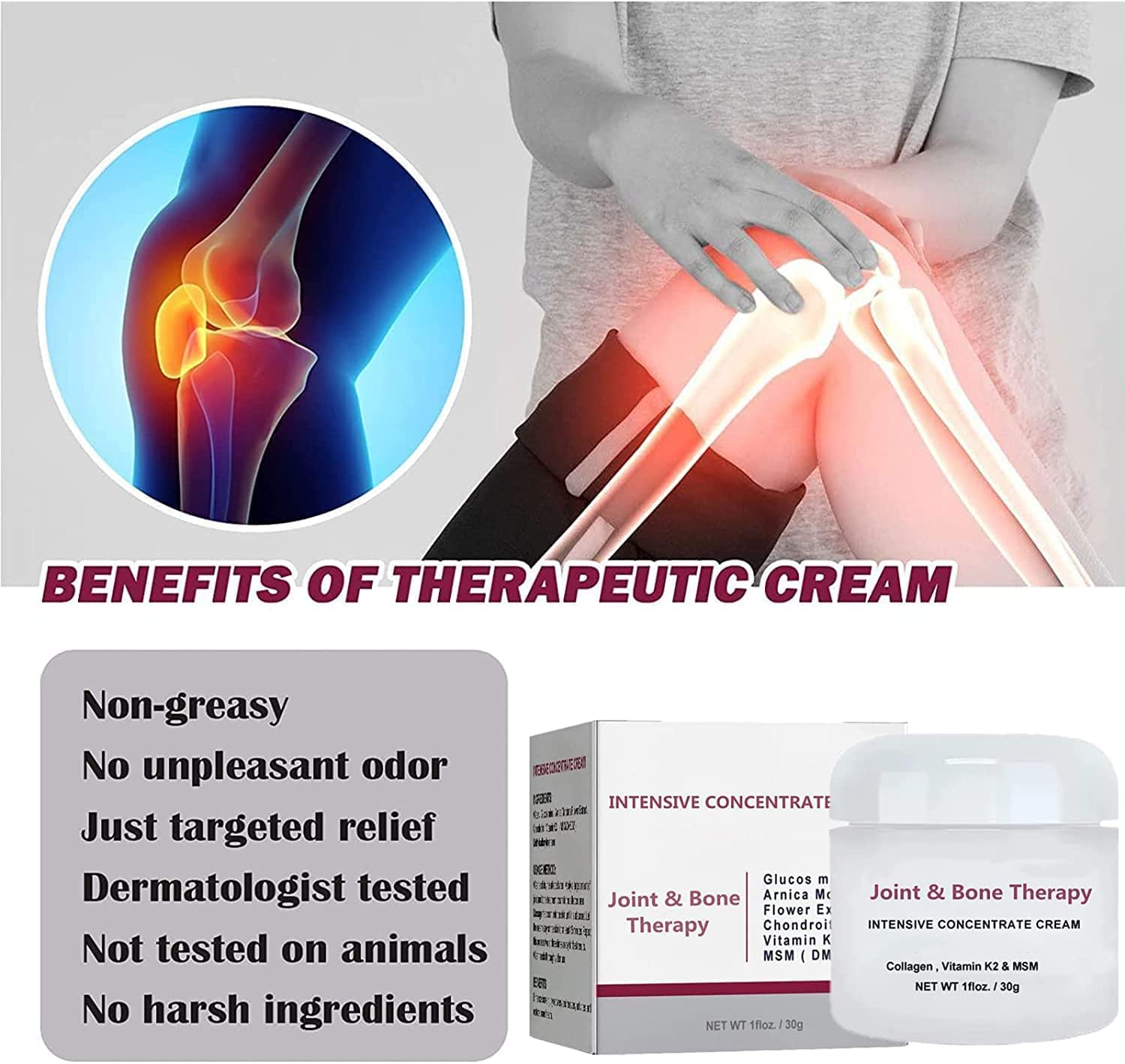 3 pcs Perfectx Joint & Bone Therapy Cream,Joint and Bone Therapy Cream,Pain Relief Cream for Muscle, Joint,Back, Ankle,Hands,Foot