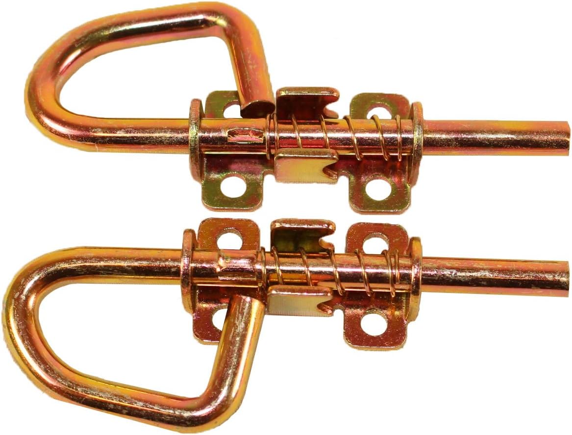 Loop Style Spring Barrel Bolts 1 Pair, Shed Door Hardware, Playhouse Door