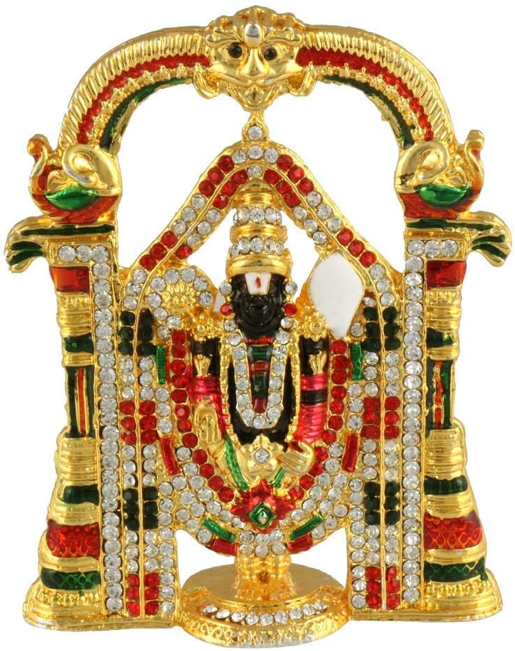 Divine Gifts Tirupati Balaji Idol, 7x6x2 cm, Multicolour
