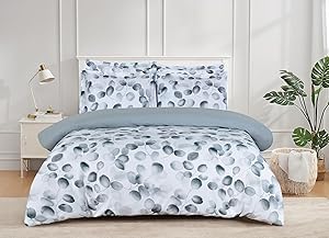 Majestic Giftware Madison Linen 4 Pcs Full Size Duvet Bedding Set (BL507-F-4pcs) Easy Care - Mirage 300 TC 100% Cotton Sateen | 1 Fitted Sheet, 1 Duvet, 2 Pillowcases - Ritz Collection