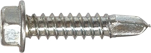 Miniatura 1 de The Hillman Group 35150#8 x 1/2" Tornillos autoperforantes con cabeza hexagonal de arandela, paquete de 100