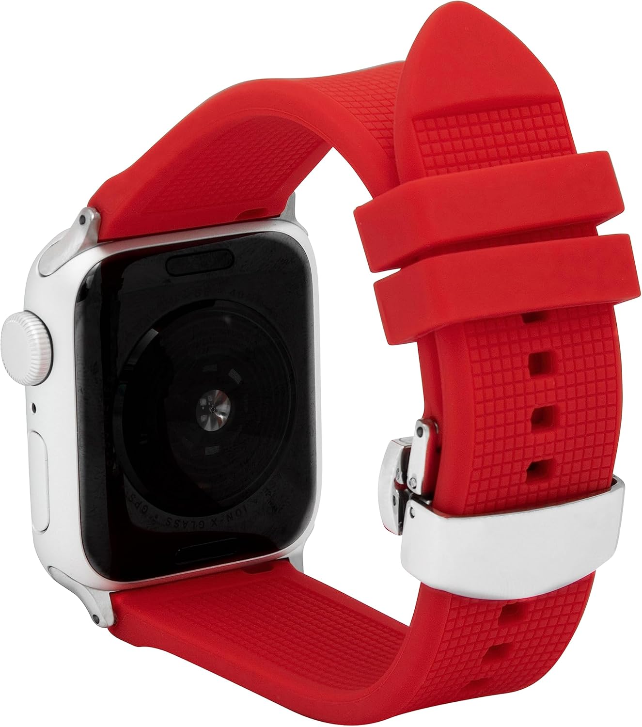 Bandini Compatible Sport Apple Watch Band 46mm 45mm 42mm 44mm 41mm 40mm 38mm 49mm & Ultra 3, 2 & 1, Deployment Silicone Rubber iWatchfor Apple Watch Series 11 10 9 8 7 6 5 4 3 2 1 SE SE2