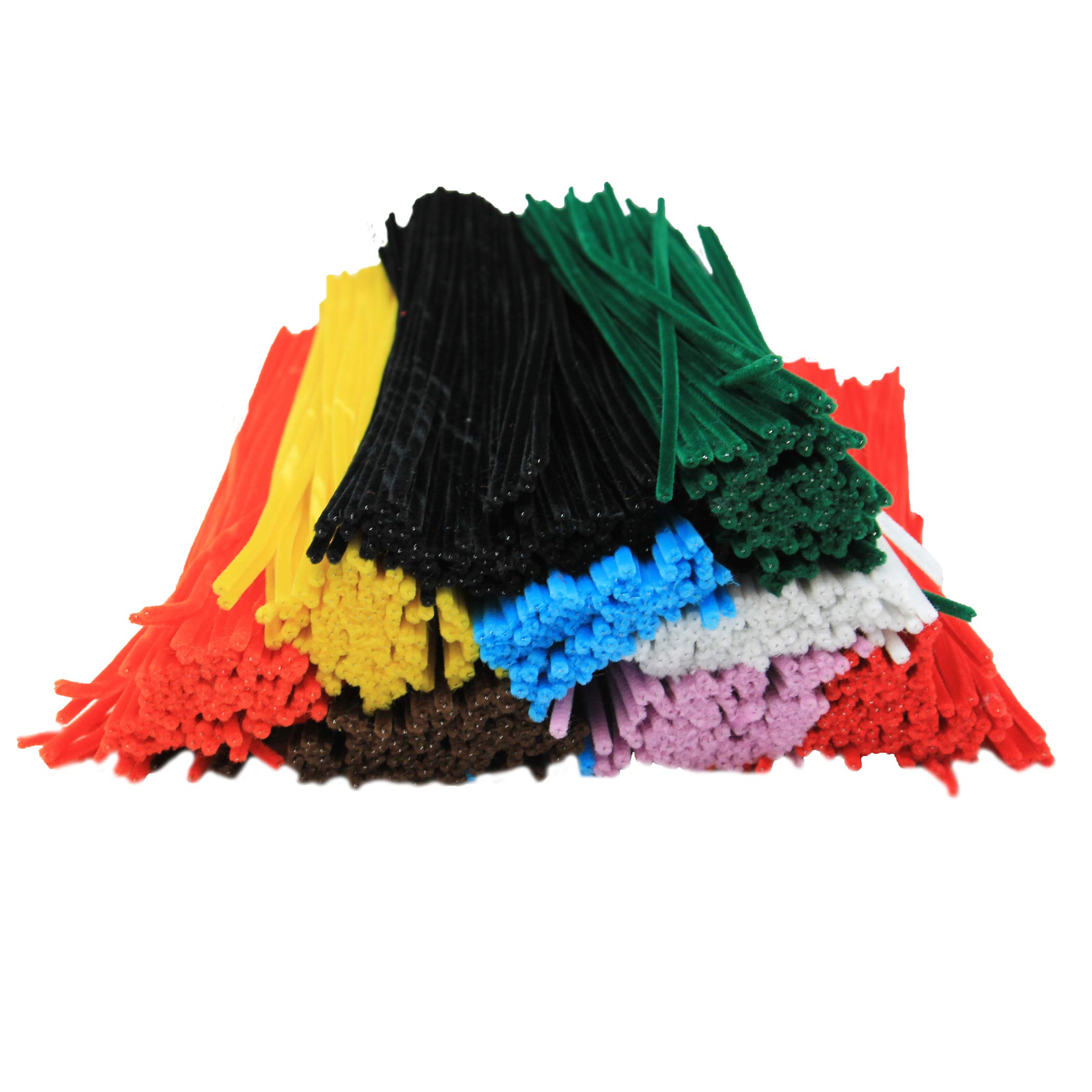 Charles Leonard CHL65490 Lot de 1000 tiges chenille 30,5 cm Couleurs assorties
