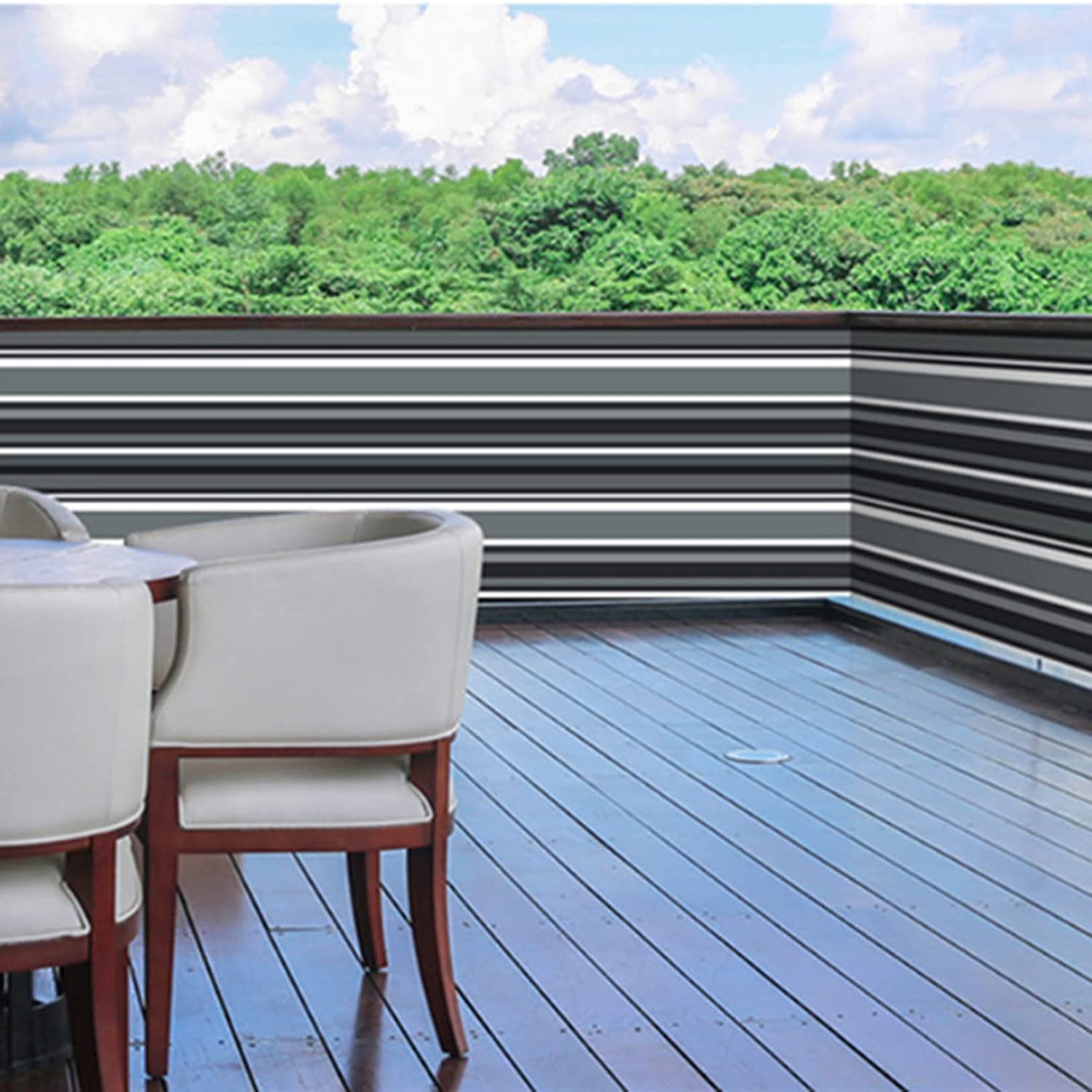 Telo frangivista per balcone, 75 x 1250 cm, resistente alle intemperie e facile da pulire, per ringhiere di balcone, terrazza e giardino