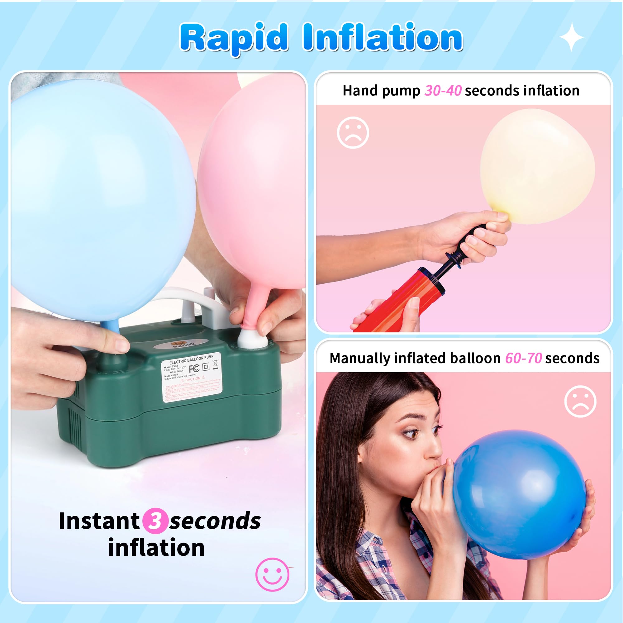 Amazon.com: NuLink Balloon Pump Electric Portable Dual Nozzle Air