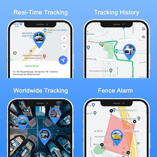 Rastreador GPS para vehículos, Distancia ilimitada, 100% Impermeable (IP67), magnético, geocerca, rastreador antirrobo, Seguimiento en Tiempo Real Mediante aplicación - 4