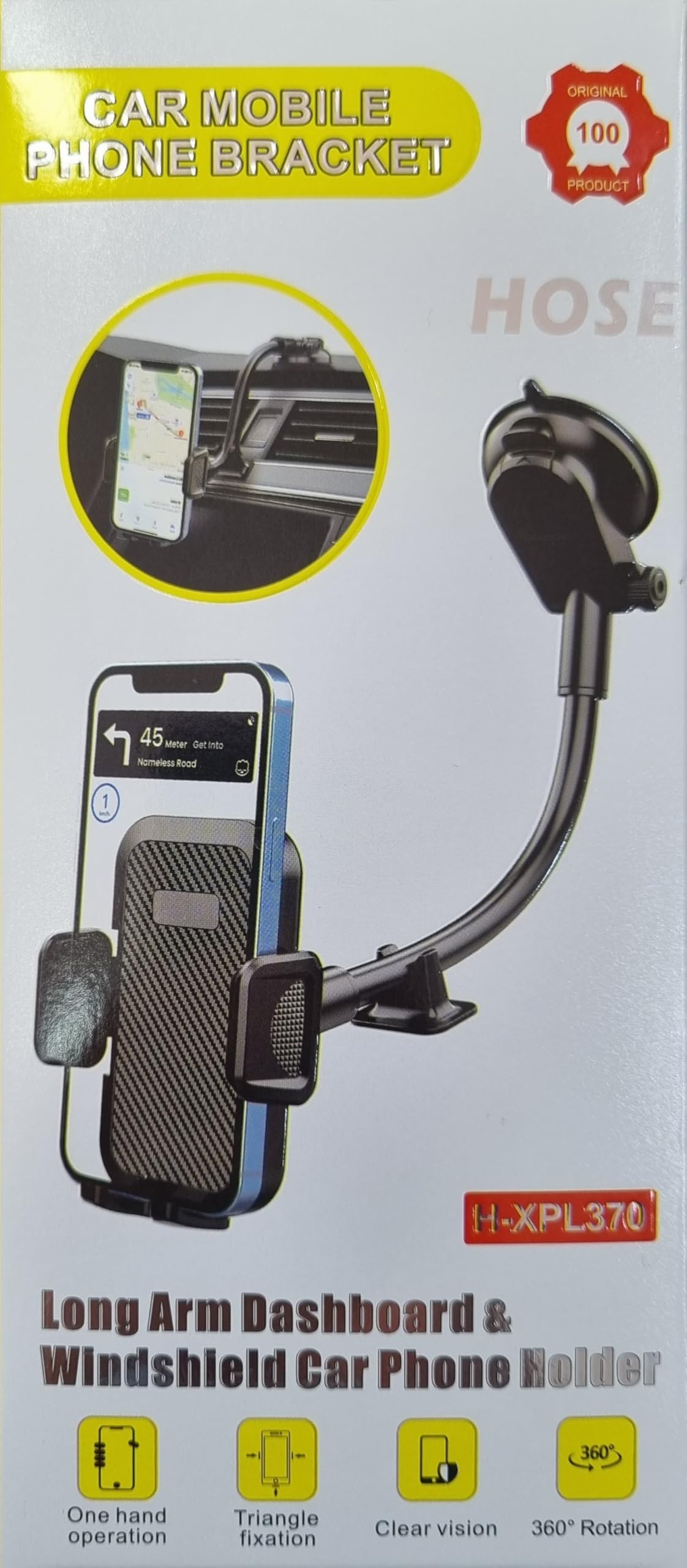 HEARTZ XPL370 ARAÇ TELEFON TUTUCU SÜPER VAKUM UZUN VE ELASTİK YAPI İLE TAMAMEN ÖZGÜR HAREKET İMKANI VERİR DESTEK KOLU BULUNUR GERÇEKTEN EN İYİSİ !!!!!