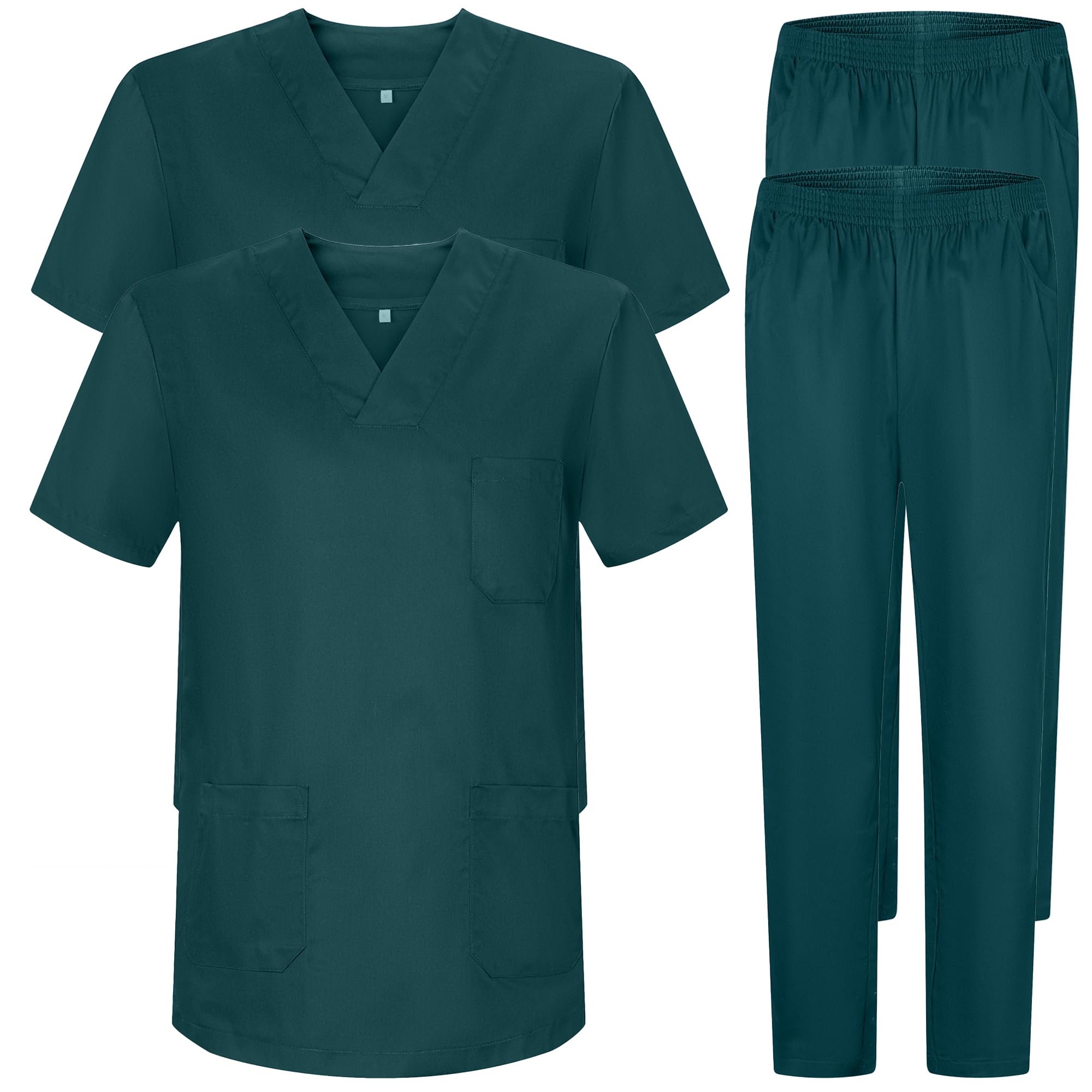 MISEMIYA - Pack * 2 Pcs - Unisex-Schrubb-Set - Medizinische Uniform mit Oberteil und Hose ref.2-8178