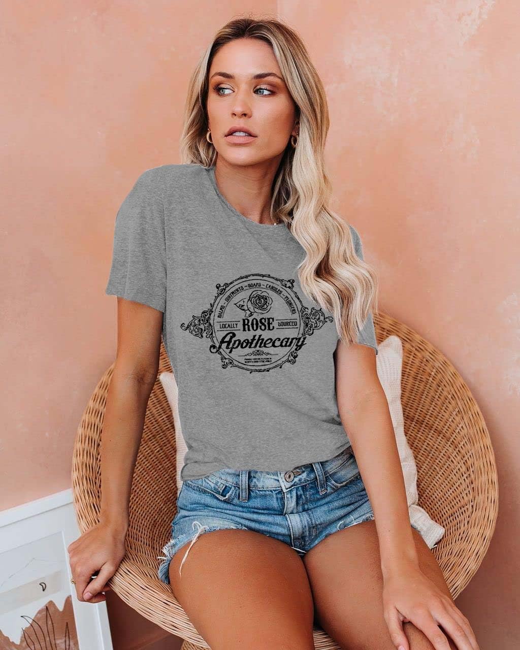 Women Vintage T Shirt Funny Tees Shirt Short Sleeve Tops Cute Graphic Tees - Image 3