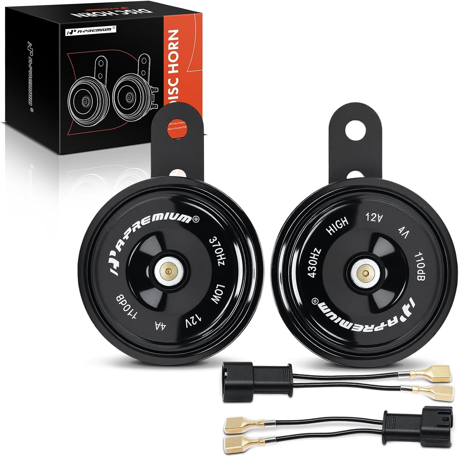 A-Premium 2-Pack Electric Disc Horn Compatible with Hyundai