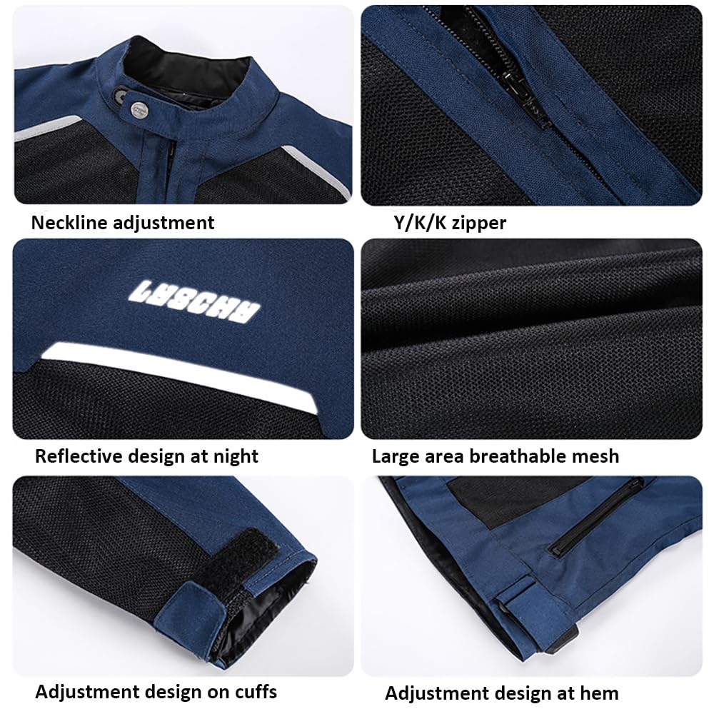Damska kurtka motocyklowa z 7 ochraniaczami, oddychająca siatka, wiatroszczelna, odblaskowa, krój slim fit, tekstylny, kurtka motocyklowa, kurtka ochronna, kombinezon motocyklowy