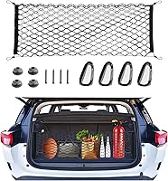 pulwury Stretchable Cargo Net for SUV, Jeep, Trucks - Double-Layered 35.4x15.8 Inch Secure Storage Net