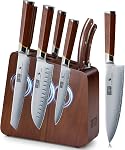 HOSHANHO 8 Pieces Knife Set, Ultra-Sharp Japanese Super Steel Kithen Knives Set, Professional Chef Knife Set with Ergonomic Wooden Handle & Gift Box