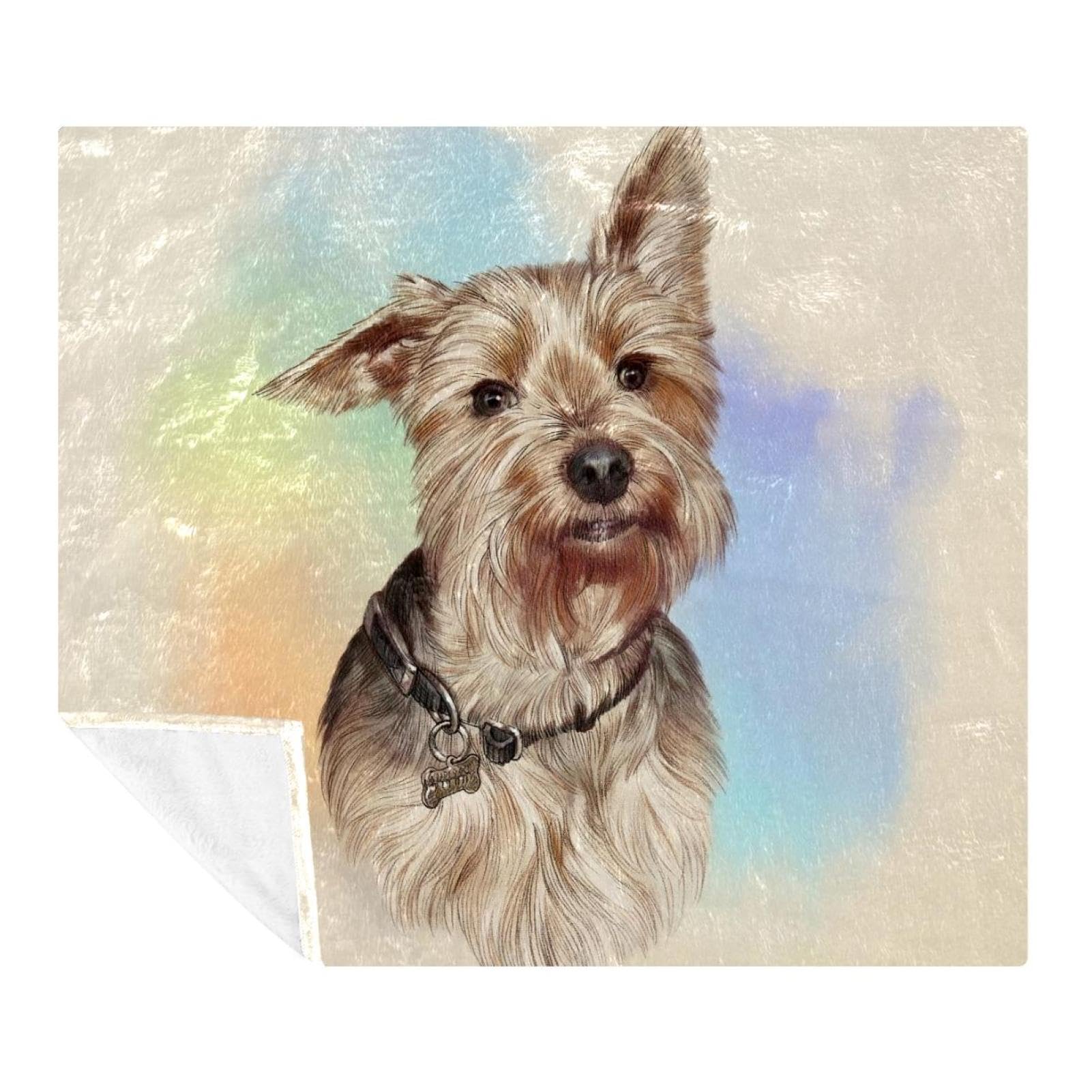 Couverture Yorkshire Terrier plaid doux grand format un cadeau parfait pour les amoureux des chiens