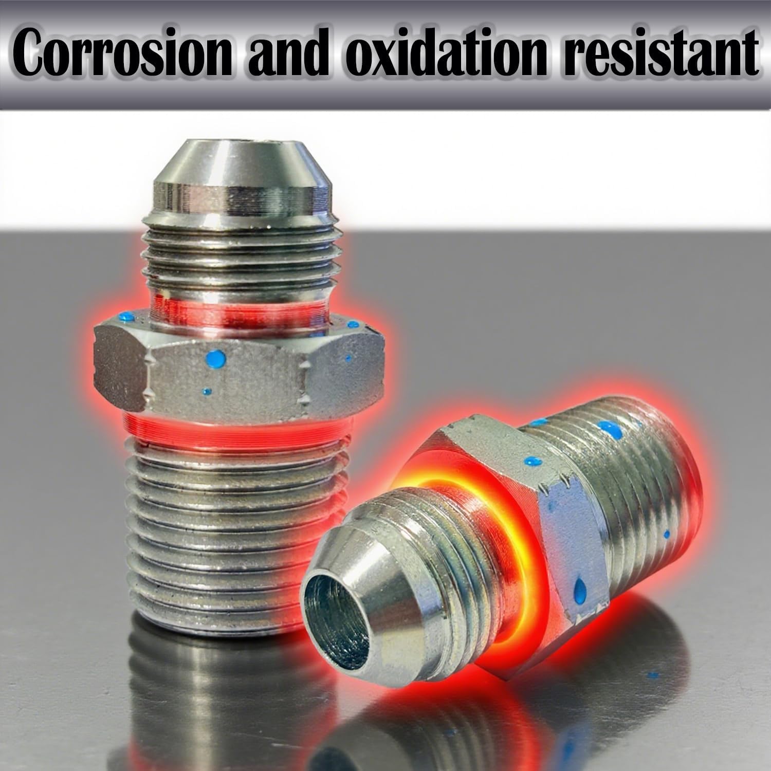 1/2" JIC Male x 1/2" NPT Male Hydraulic fitting, Carbon Steel SAE 37°Flare Pipe Adapter Tube Fitting Straight Union Connector