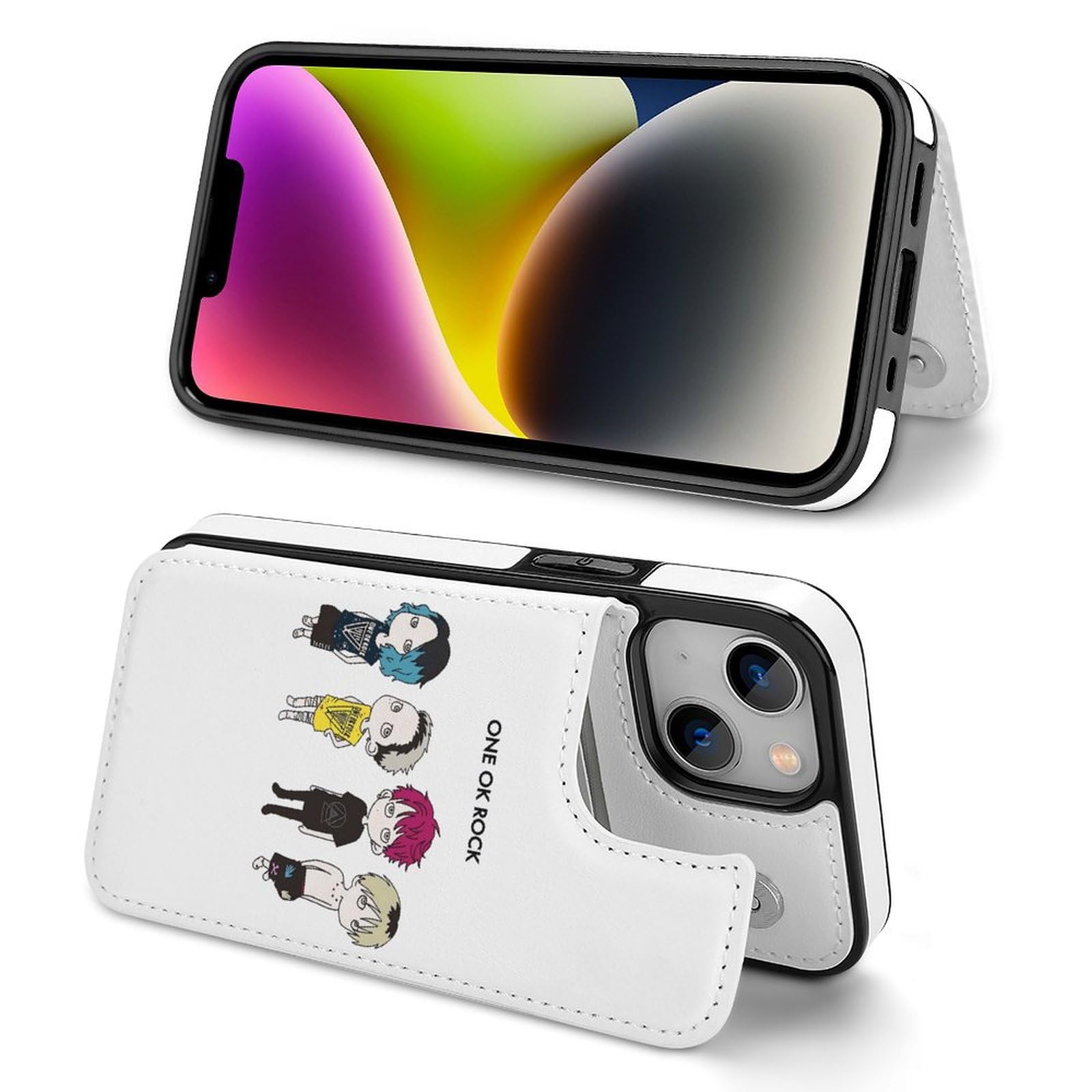 Amazon.co.jp: iPhone14 Pro Maxケース 手帳型 PUレザー ワンオク