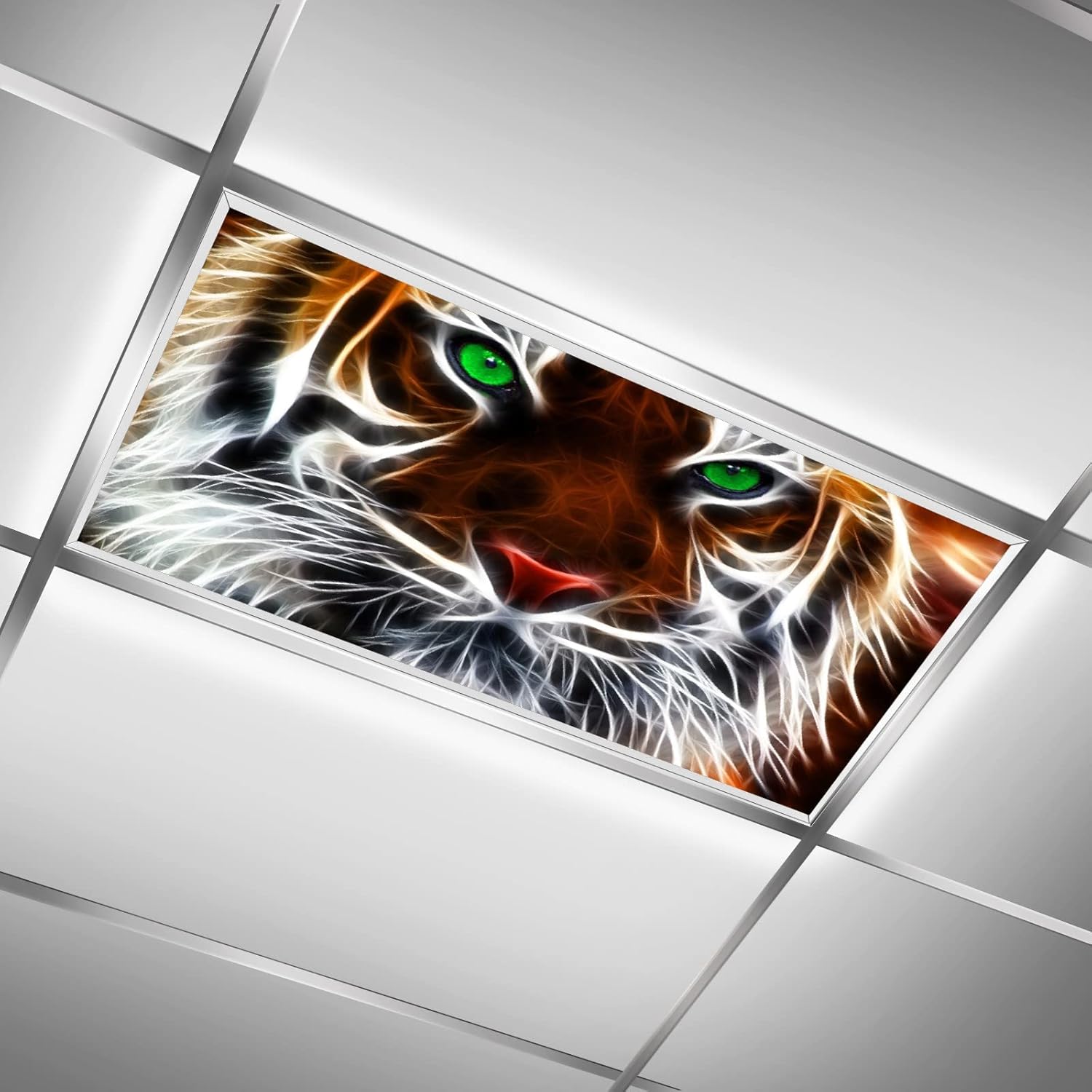 Fluorescent Light Covers for Classroom Office Eliminate Harsh Glare Causing Eyestrain and