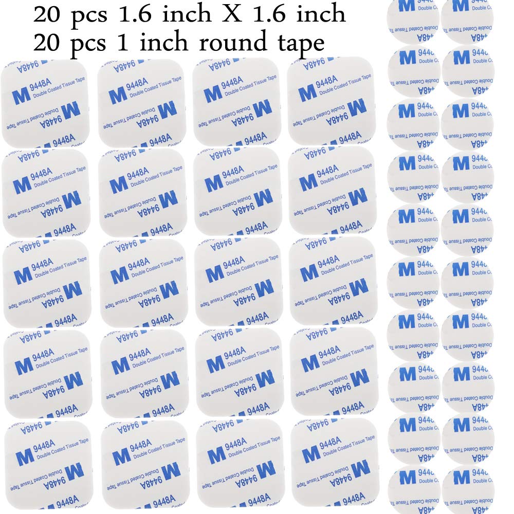 m-jump 40pcs adhesivo cinta adhesiva de doble cara de espuma blanca cinta fuerte Pad de montaje (cuadrado + redondo)
