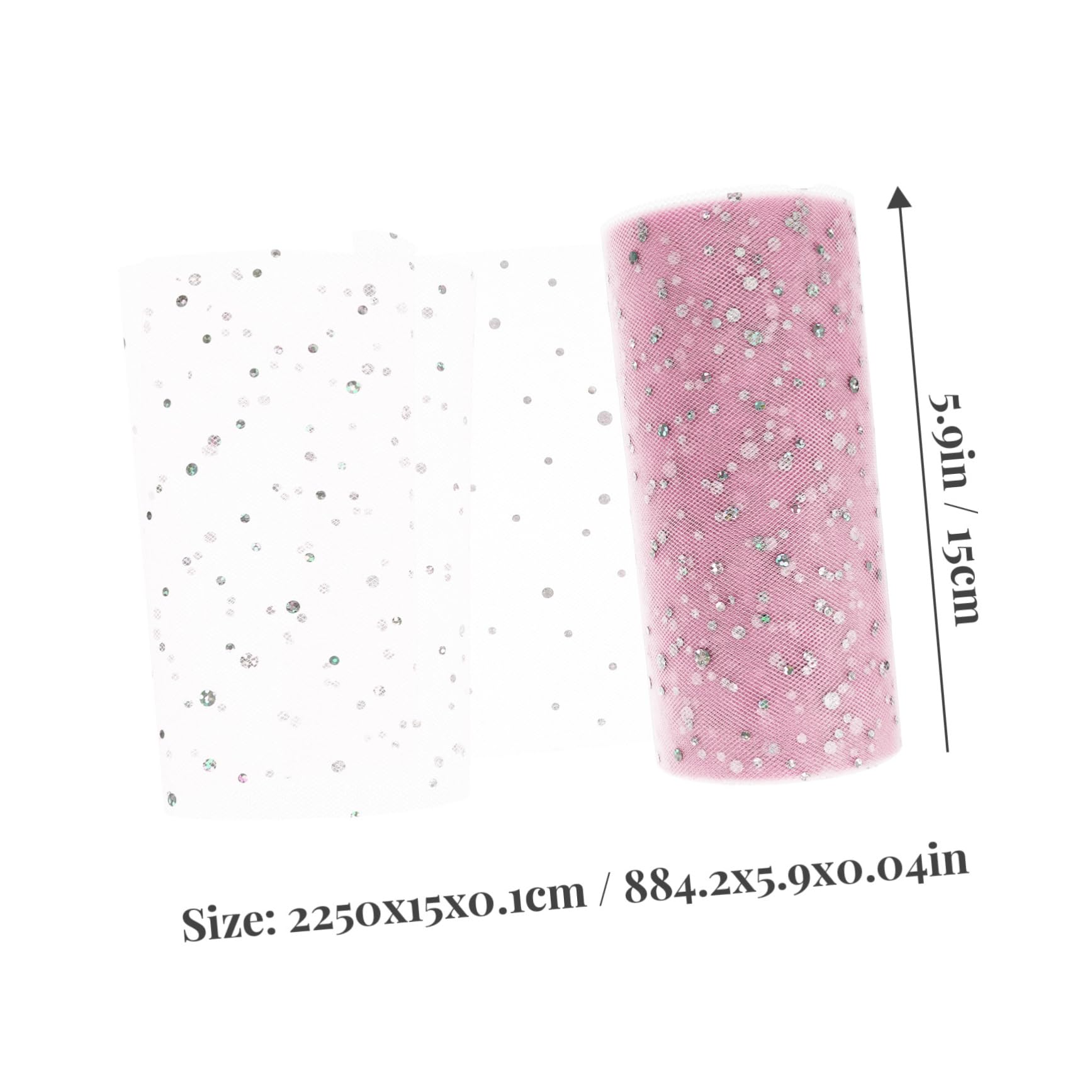 SEWACC 5rouleaux Tulle Pailleté Mesh Décoration Pour Mariage Fête Anniversaire Et Noël Yards De Tulle Pour Et Diy