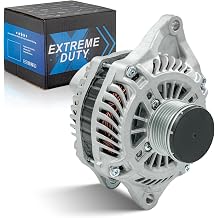 Alternator for Mitsubishi Lancer L4 2.0L 2008-2010, Lancer L4 2.4L 2009-2010, Outlander L4 2.4L 2008-2010, 12V 120A 6-Groove Clutch Pulley Clockwise, Replaces 11377N, 11377, 1800A053, A003TG3181