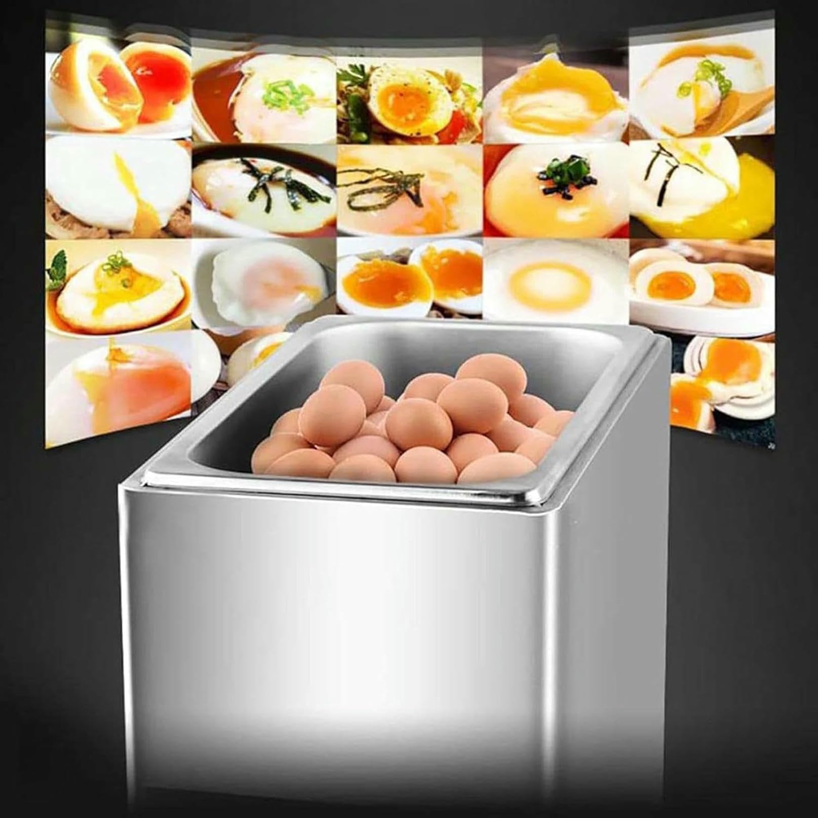 Cocedor de Huevos Inteligente Comercial de Aguas Termales, máquina para hervir Huevos, Capacidad para 50 Huevos, máquina automática eléctrica para Huevos Medio cocidos