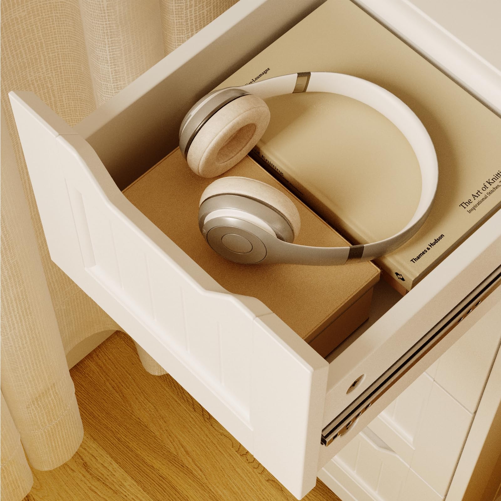 Bealife Armario de Baño con 4 Cajones, Cajonera de Baño, Mueble Estrecho, Adecuado para Dormitorio, Cocina y Salón, Estilo Nórdico Moderno, Blanco (28x28x84cm)