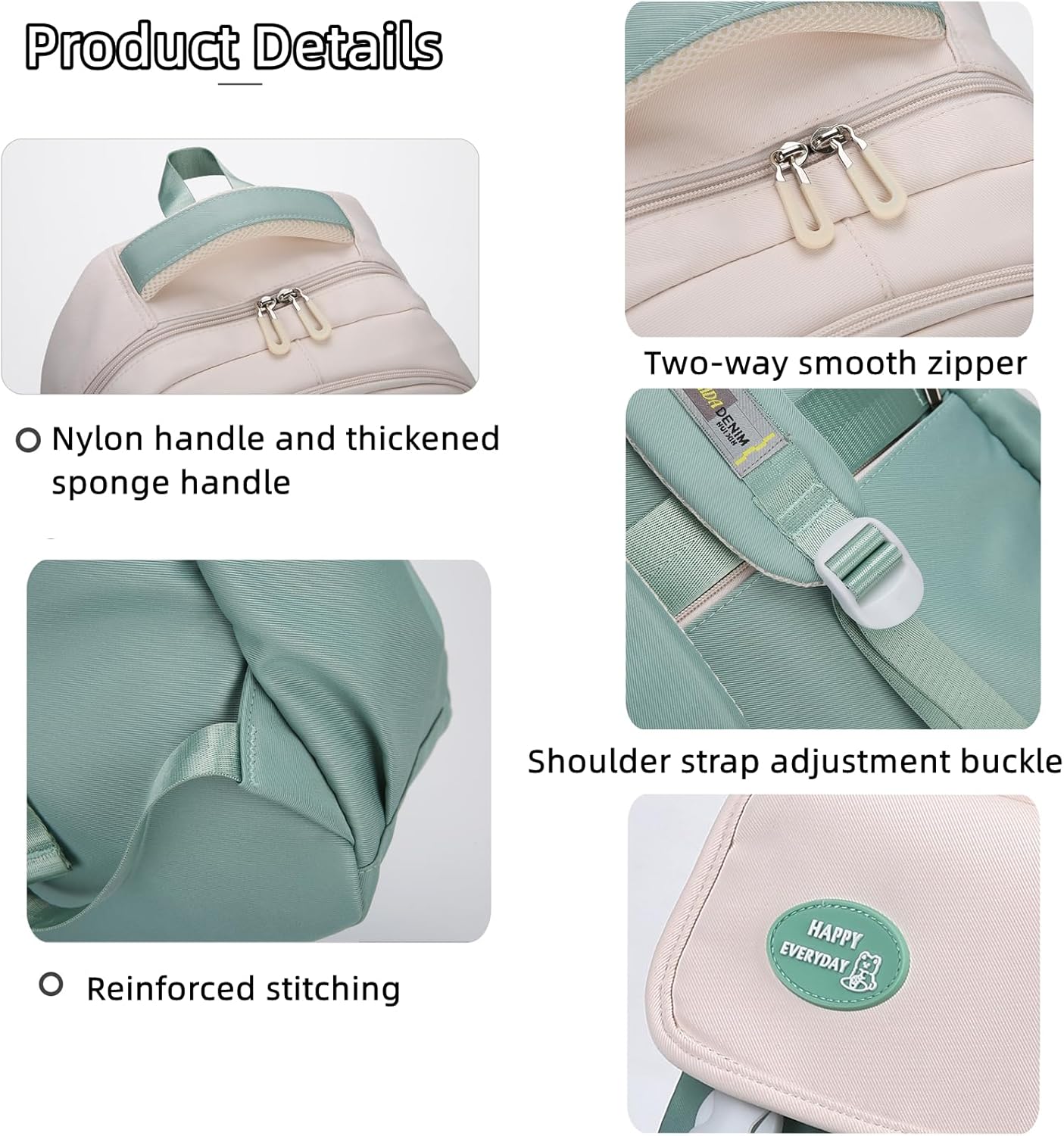 Aesthetic Backpack for Girls Cute Kids Bookbag Elementary Middle School Backpack for Teens Lightweight Classic Travel Backpack - Image 5