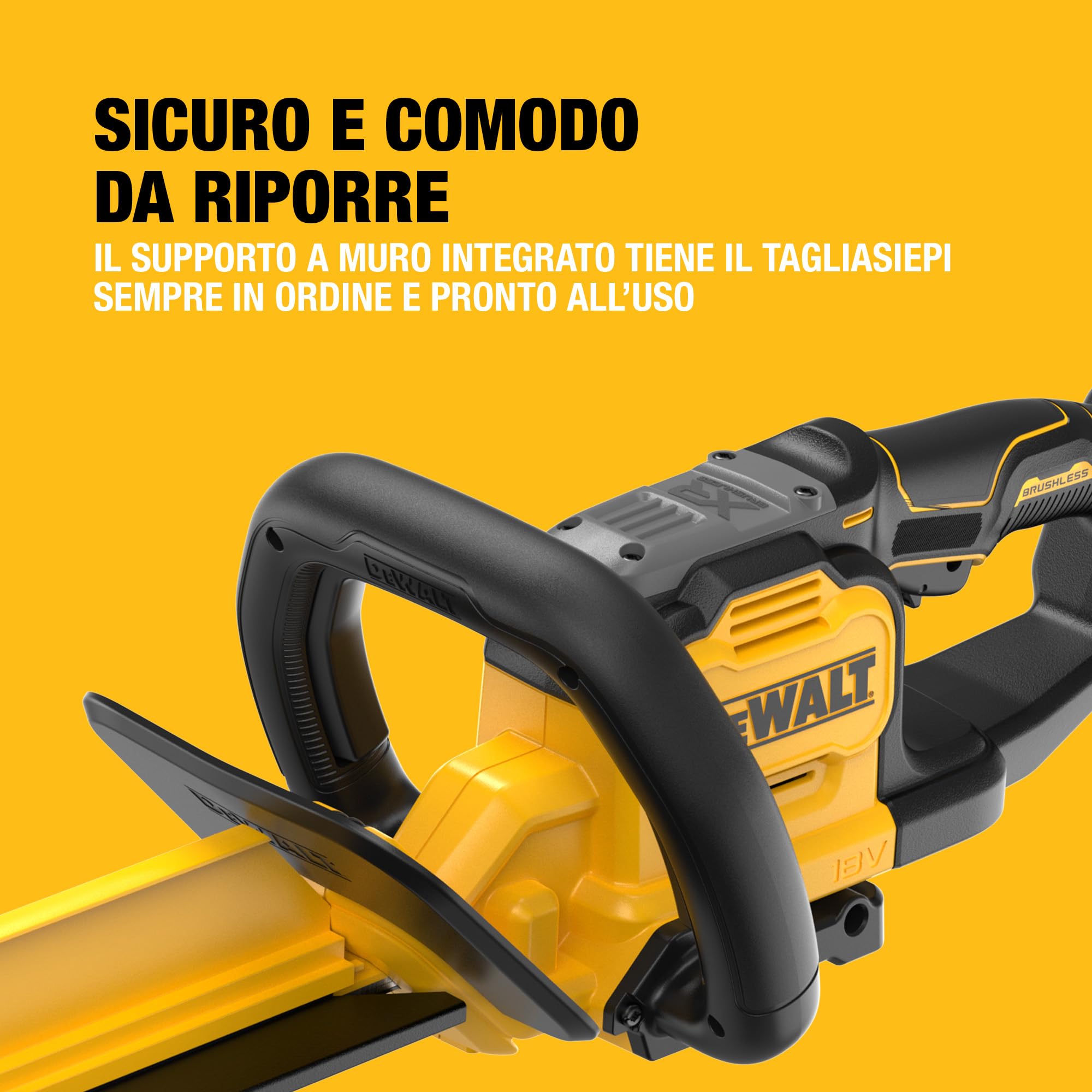 DEWALT Tagliasiepi senza spazzole da 18 V XR 60 cm, Solo utensile, DCMHT567N-XJ