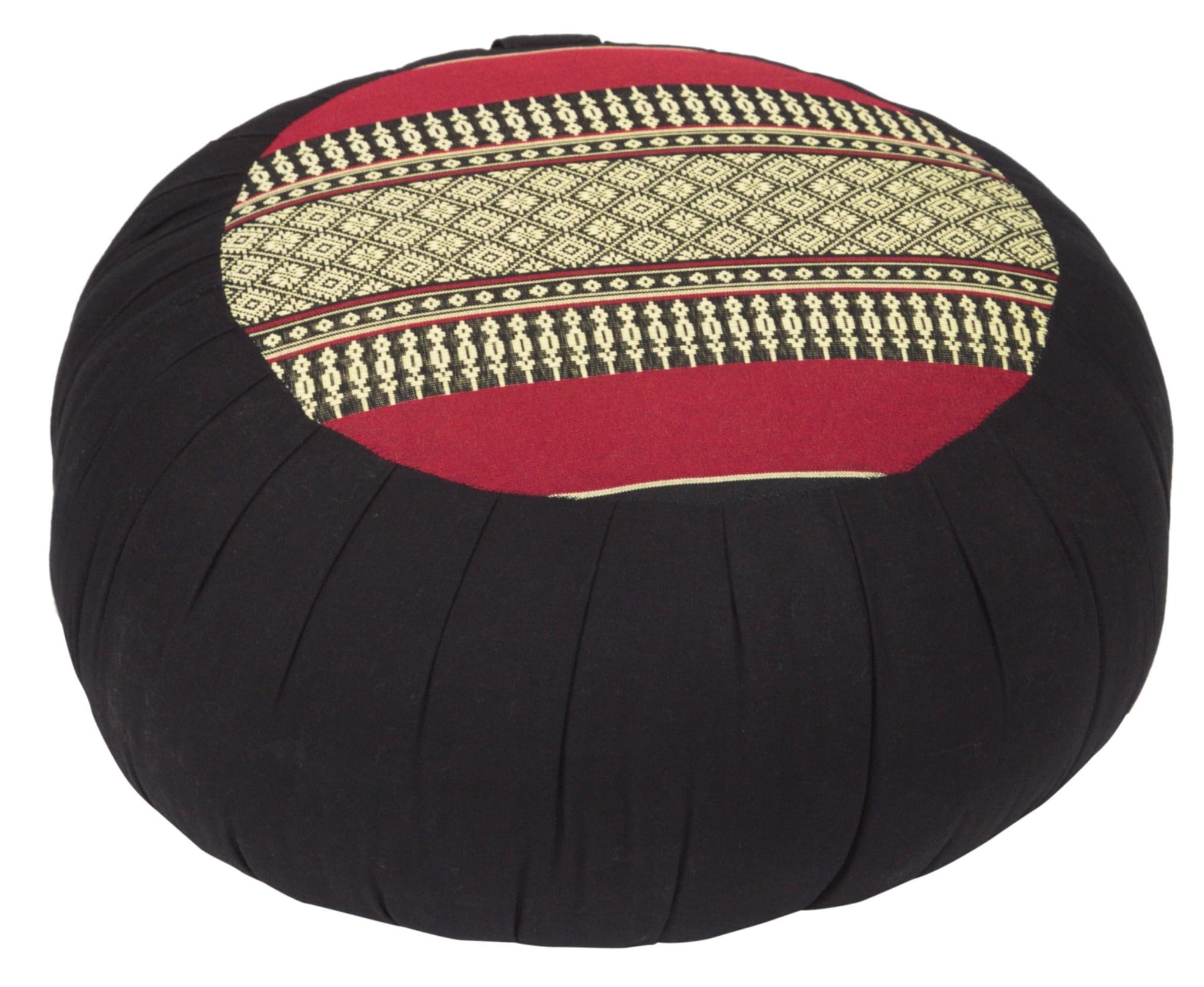 Tapis Roulé Thaïlandais (zafu) Avec Oreiller Tête - 100% Kapok - Bleu/gris - Pour Yoga Et Méditation - Neuf