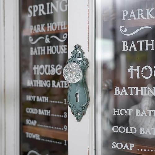 Miniatura 2 de SOFFEE DESIGN 2 tiradores de cajón de armario vintage, manijas de armario desgastadas con perilla de resina transparente, pomos de puerta para