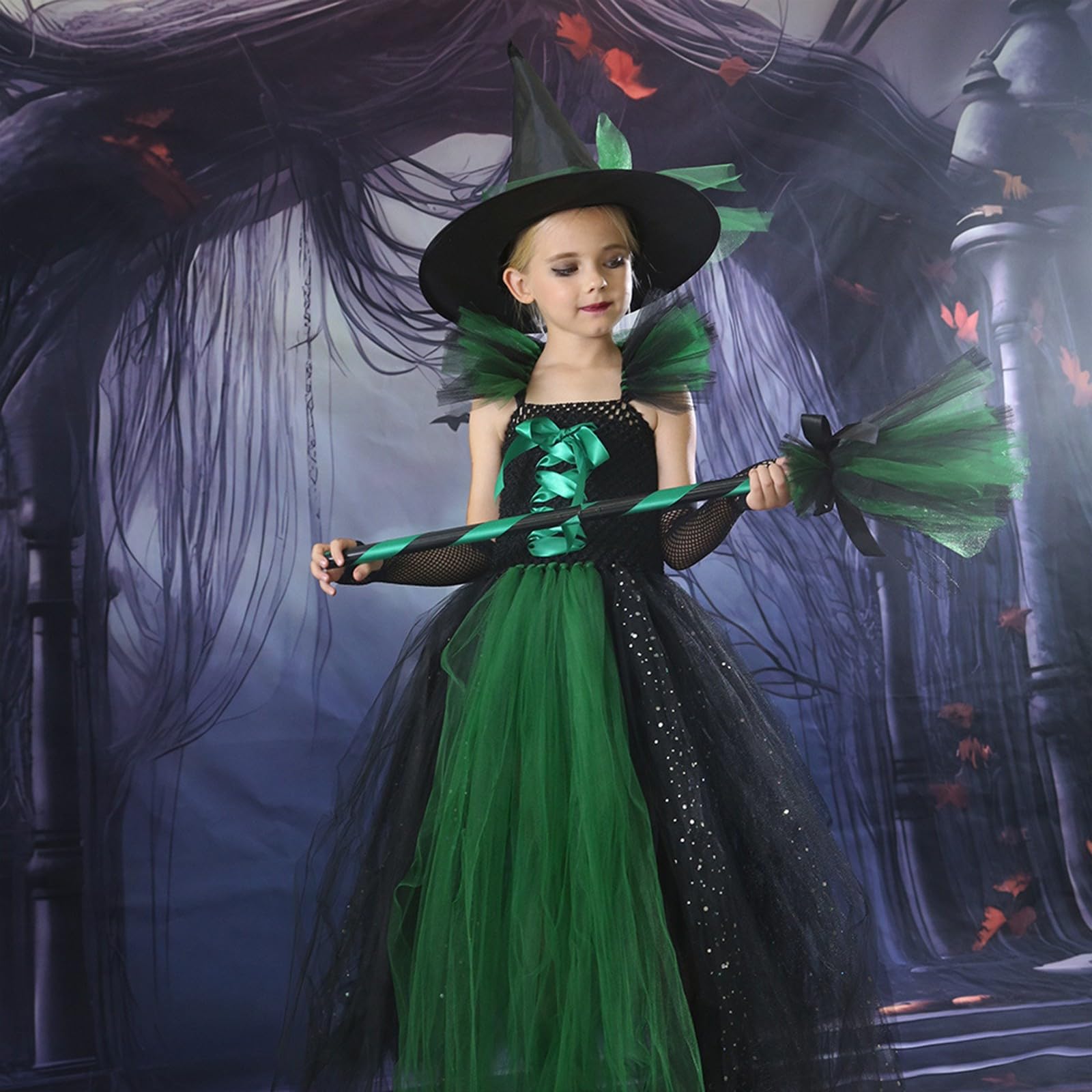 Halloween Sposa Cadavere Bambina personalità Clown Esecuzione Abito Bimba Abito Ragazza Mascherata Vestito Ragazza Vestito Principessa Tennis Travestimento Cosplay Feste Witch Costume