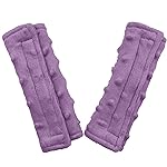 Baby Car Seat Neck Cover, Car Seat Strap Cover, Seat Belt Cushions Pads, Shoulder Strap Protectors, Reversible Pram Harness Covers in Minky Purple, Baby Neck Pad Protector