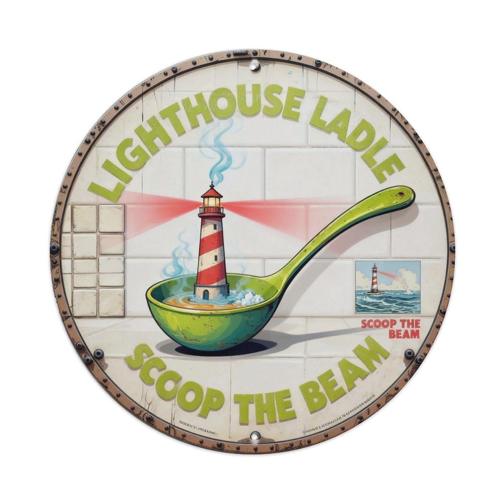 Lighthouse Ladle Sign Metal Tin Sign Plaque