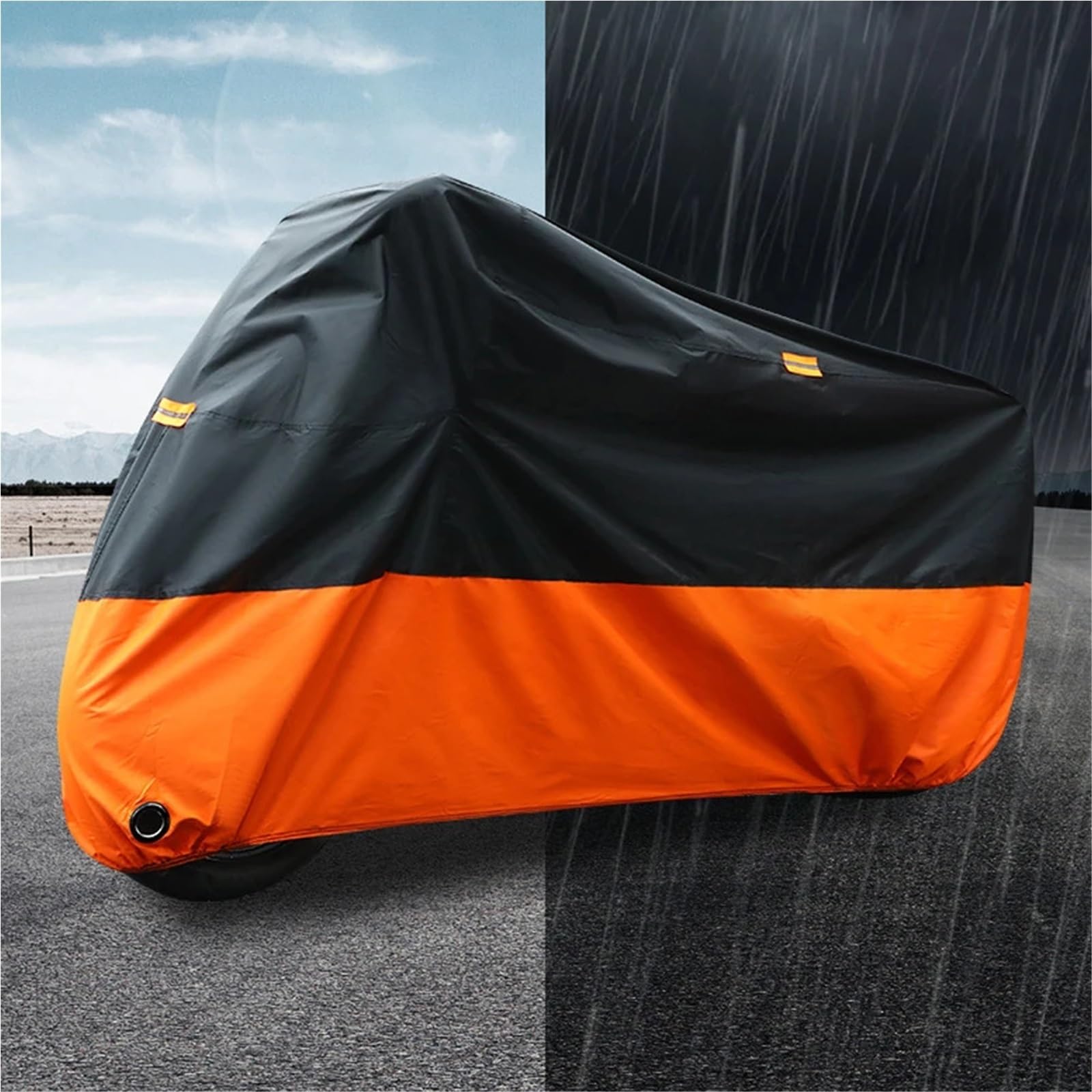 Funda para Moto Protector Cubierta Cubierta impermeableprueba de Polvo para Exteriores, Cubierta para Moto, Scooter, Motores, Polvo, Lluvia, Cubierta Protectora UV para Todas Las Estaciones(XXL)
