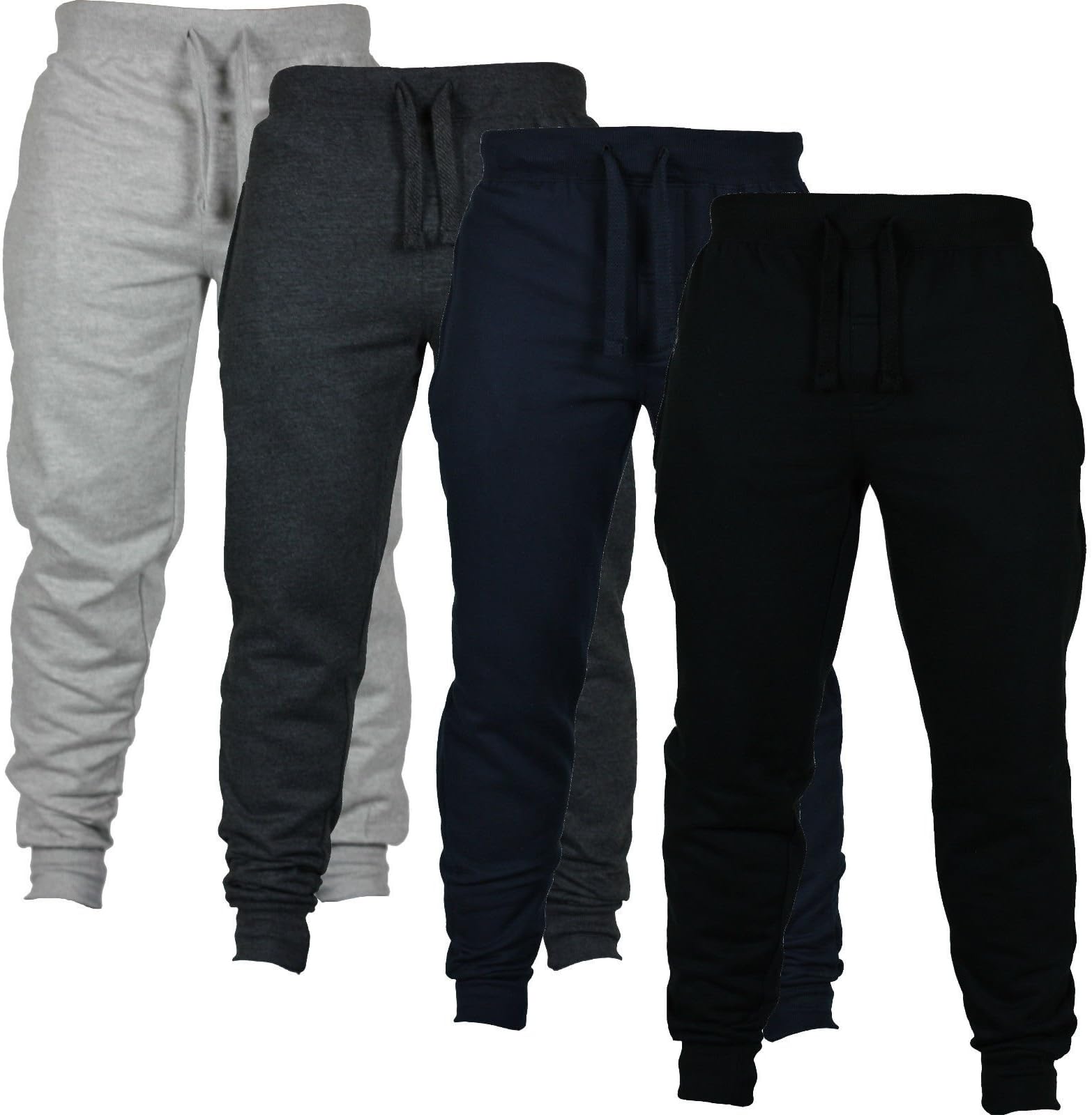 Mens Slim Fit Tracksuit Bottoms Skinny Jogging Joggers Sweat Pants Trousers S M L XL 2XL
