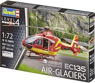 04986 Airbus Helicopters EC135 Air-Glaciers 1:72 Scale Unbuilt/Unpainted Plastic Model Kit