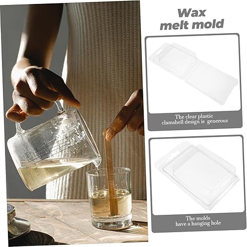 Miniatura 7 de EXCEART Moldes de vela 20 piezas de envases de moldeo vacíos moldes de cera derretimiento accesorios DIY caja de embalaje pequeña práctica
