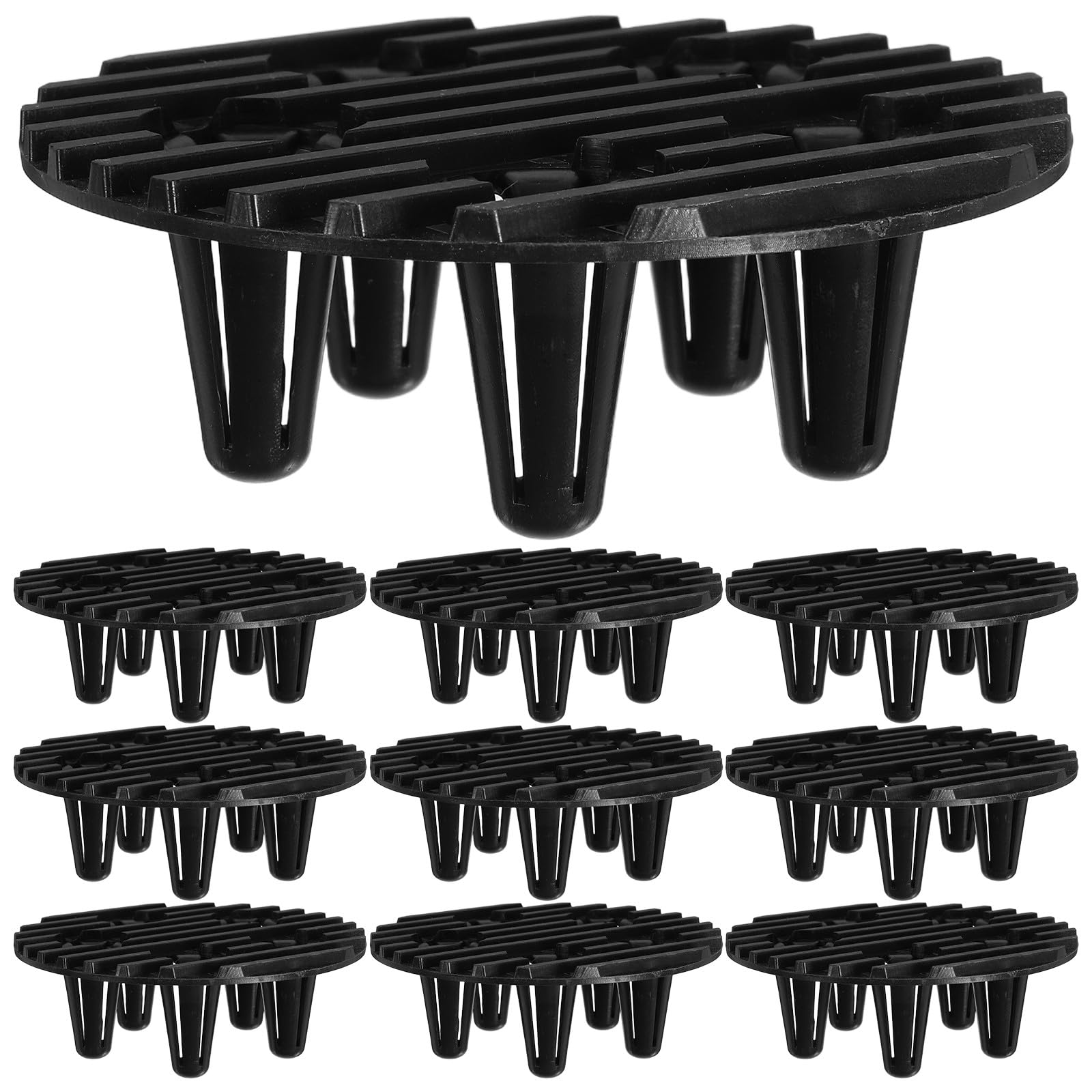 Veemoon 12 Pack Flower Pot Riser Inserts Plant Pot Risers Indoor Outdoor Round Plastic Feet for Drainage Air Circulation Leveling and Floor Protection in Garden Patio and Home