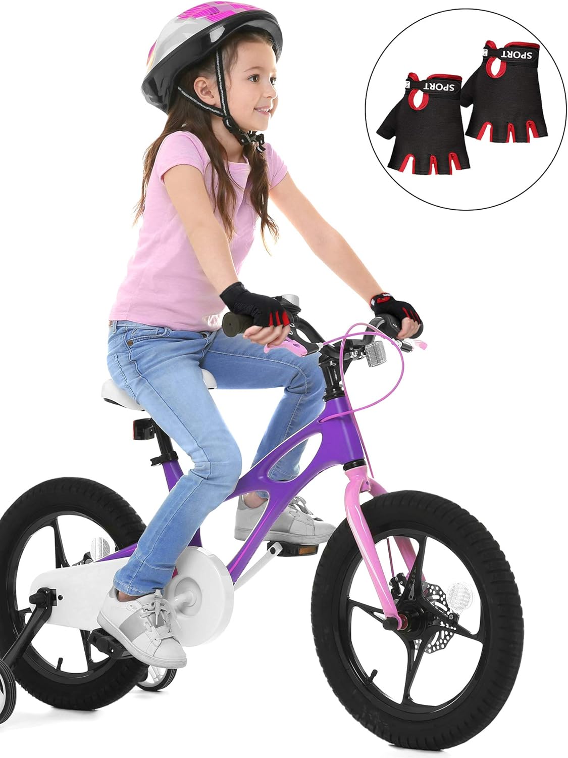 SATINIOR 6 Pairs Kids Cycling Gloves Bicycle Non Slip Half Finger Gloves for Summer Outdoor Sport Road Mountain Bike Riding for Boy Girl Youth (2-4 Years) (4-8 Years) : Clothing, Shoes & Jewelry
