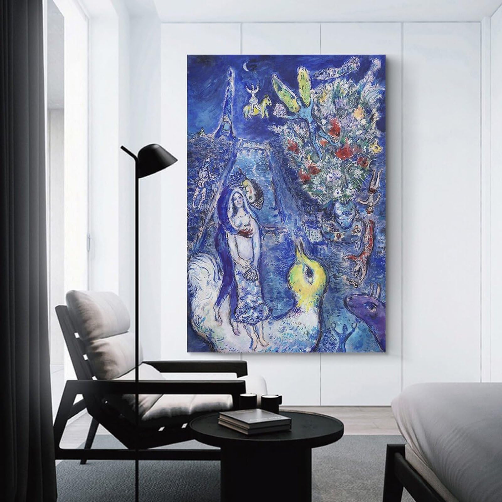 額装品/Book Illustrations/シャガール/ポスター/インテリア Amazon.co.jp: マルク・シャガール（空を飛ぶ馬）ポスター 印刷