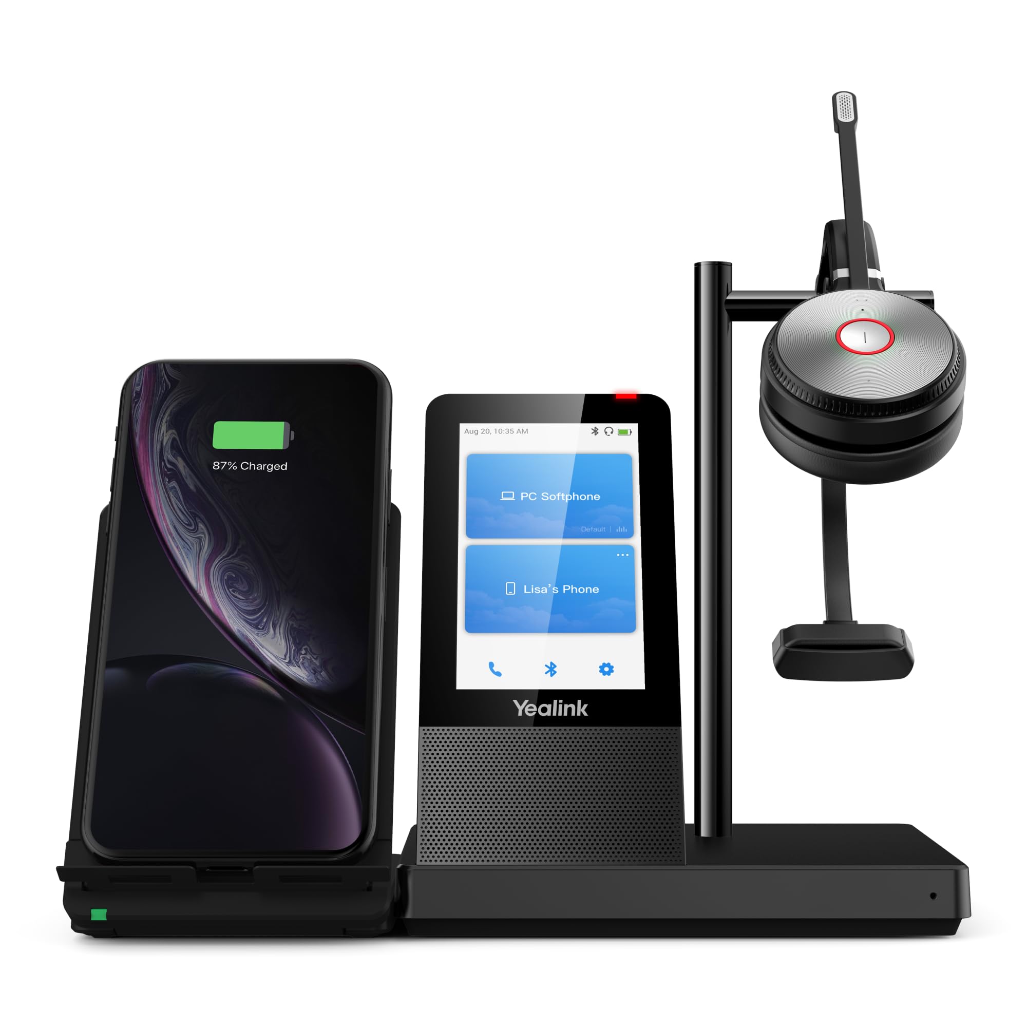 Yealink WH66 Mono UC Systèmes de conférences Audio personnelle sans Fil Arceau Bureau/Centre d'appels USB Type-A Bluet