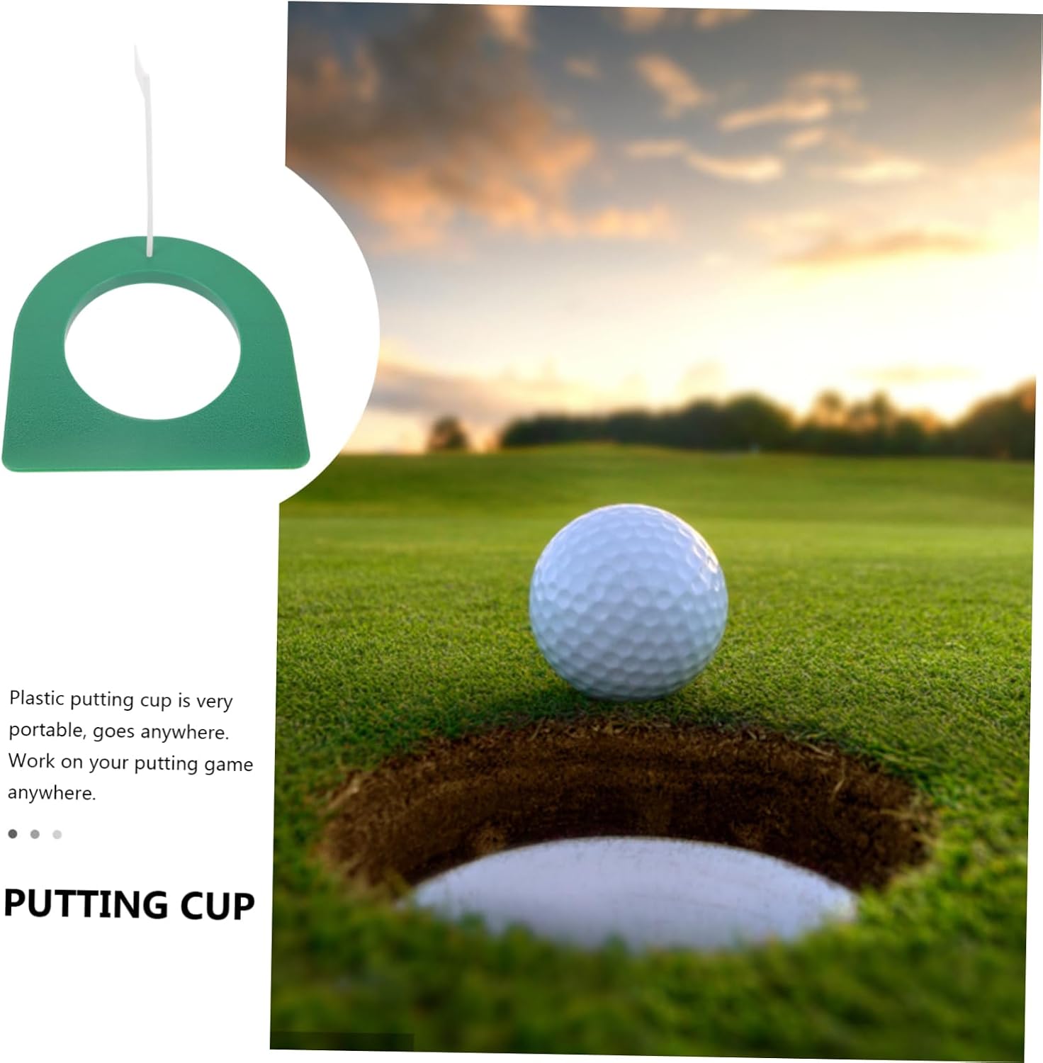 BESPORTBLE 2sets Golf Putting Cup Plastic Practice Training Aid for Use Continuous Return for Skill Improvement for Enthusiasts and Events