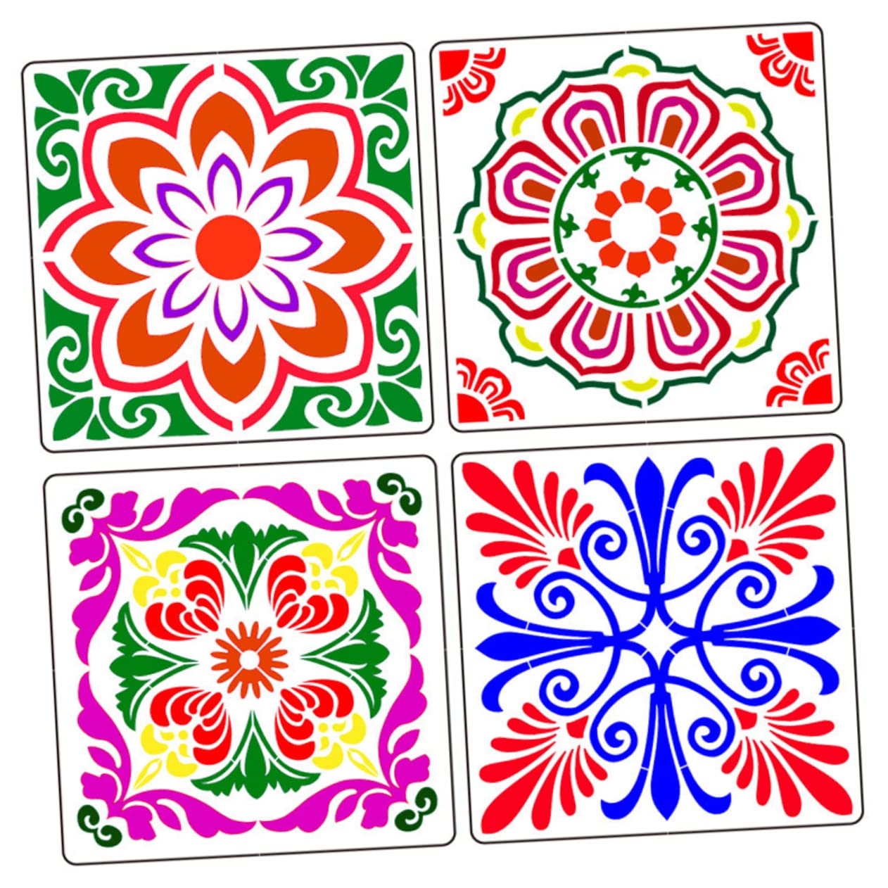 Operitacx 36piezas Plantillas De Mandala Reutilizables Para Pintura y Dibujo Estampas De Decoración Diseño Creativo Para Manualidades y Proyectos De Arte