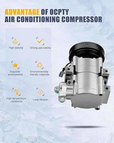 Miniatura 3 de OCPTY compresor de aire acondicionado compatible para Hyundai Santa Fe CO 10921C